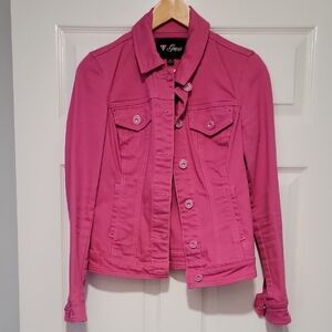 Guess Women's Fuchsia Jean Jacket